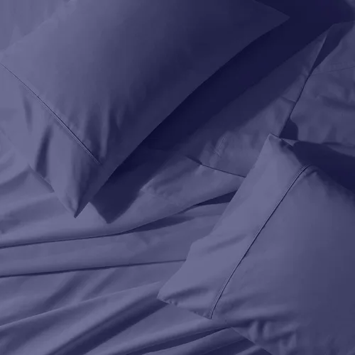 Miniatura 14 de Royal Tradition Cool and Crisp Percale Cotton 4pc Sheet Set (Full Size, Blue) Made in USA Breathable Classic Bed Sheets