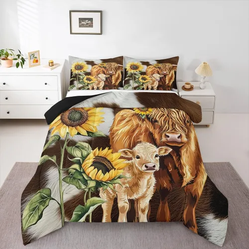 Miniatura 8 de Erosebridal Western Cowgirl Twin Bedding Set Western Cowboy Comforter Set for Kids Girls Horseshoe Boots Southwestern Comforter Wild West Cactus