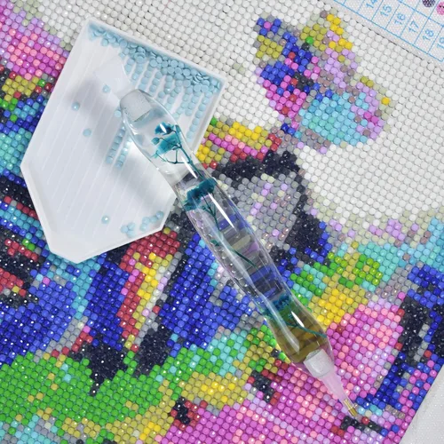 Miniatura 2 de RECORDARME Bolígrafo de Pintura de Diamantes que Brilla en la Oscuridad con Flores Luminosas, Herramientas y Accesorios para Pintura de Diamantes