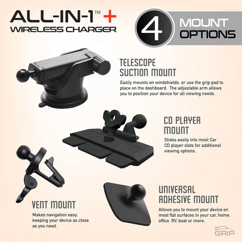 Miniatura 4 de Verizon - Soporte de carga inalámbrica para automóvil, sensor automático, soporte para teléfono de automóvil, 10 W Qi de carga rápida, montaje