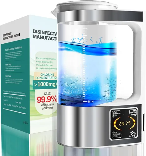 Generador portátil de ácido hipocloroso (HOCL), generador de solución hipoclorosa de sodio de 2L, sistema de agua electrolizada de fabricación