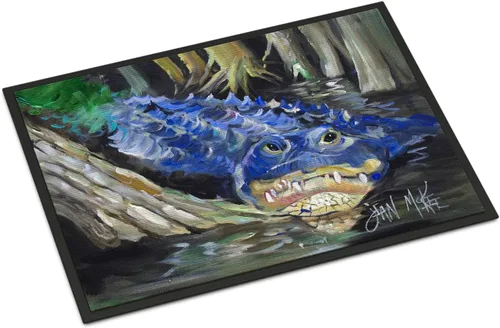 Miniatura 209 de Caroline's Treasures JMK1017JMAT - Tapete de caza de rana garza azul, 24 x 36 pulgadas, tapete para puerta delantera, interior y exterior