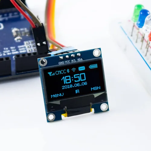 Miniatura 3 de Hosyond 5 Piezas 0.96 Pulgadas OLED I2C IIC Módulo de Pantalla 12864 128x64 Píxeles SSD1306 Mini Pantalla OLED Autoluminiscente Compatible con Azul