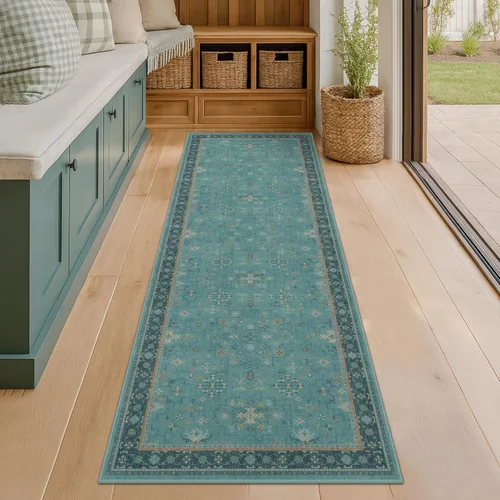 Miniatura 61 de Alfombra Boho Negra para Sala de Estar - Alfombra de Área Lavable de 10x14 Pies, Alfombras de Comedor para Debajo de la Mesa, Alfombra Suave de Pelo