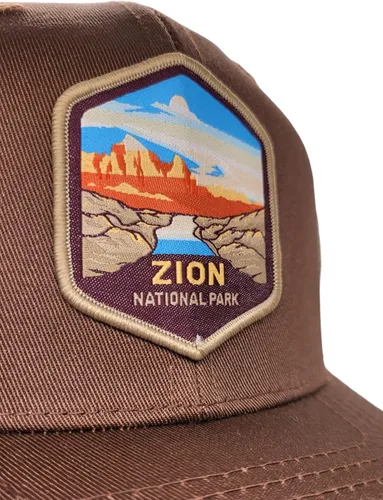 Miniatura 4 de Gorra de camionero del Parque Nacional Zion con parche tejido de malla