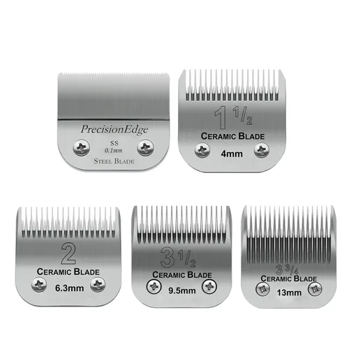 Juego de 5 cuchillas de repuesto desmontables profesionales, tamaño (1-1/2+#2+3-1/2+3-3/4+perfiladores T), longitud de corte de 0.1mm a 13mm (0.004