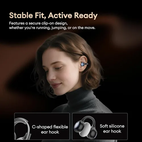 Miniatura 3 de PAXA 2026 MGC11 - Auriculares de oreja abierta, inalámbricos Bluetooth 6.0, con clip, cómodos auriculares abiertos para deportes, fitness