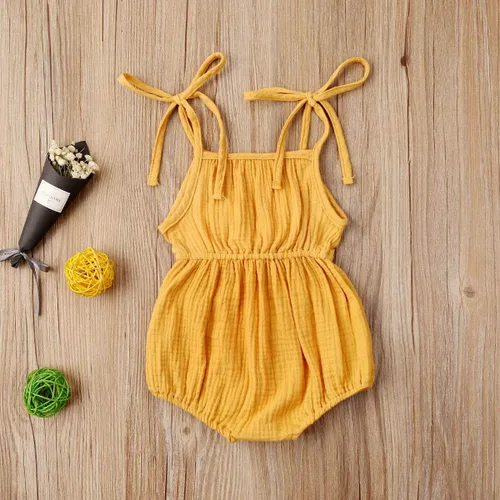 Miniatura 4 de Mubineo Mono de algodón con cordón de lino y algodón para bebés y niñas
