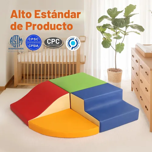 Miniatura 2 de TODIBY Juguetes de Escalada de Cuero PU Suave de 4 Piezas para Niños Pequeños, Bloques de Escalada de Espuma para Niños Pequeños, Conjunto de Juego