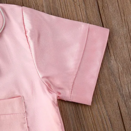 Miniatura 141 de Conjunto de pijama de manga larga con botones para niña pequeña, conjunto de ropa de dormir