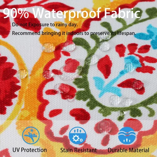 Miniatura 6 de FUNHOME Funda de cojín de banco para exteriores de 42 x 18 x 3 pulgadas, resistente al agua con cremallera y lazos, funda resistente a la Phoenix