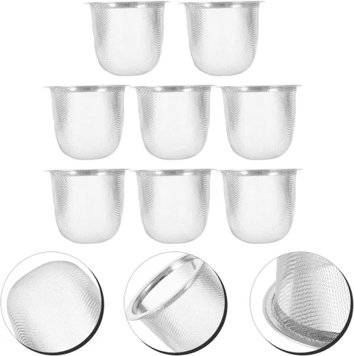 Miniatura 9 de Luxshiny Filtro de té de acero inoxidable de 2.28 pulgadas, infusores de malla para preparar té de hojas sueltas, hogar, cocina, oficina, juego de 8