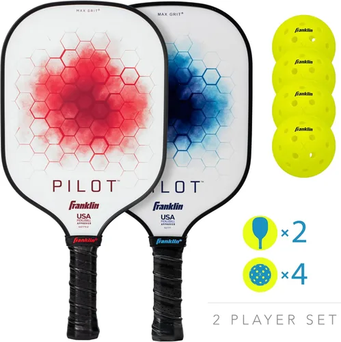 Miniatura 5 de Franklin Sports Pala de Pickleball - Raqueta Oficial de Pickleball de EE. UU. (USAPA) Aprobada de Núcleo de Polipropileno Pilot - Raqueta Pro Ligera