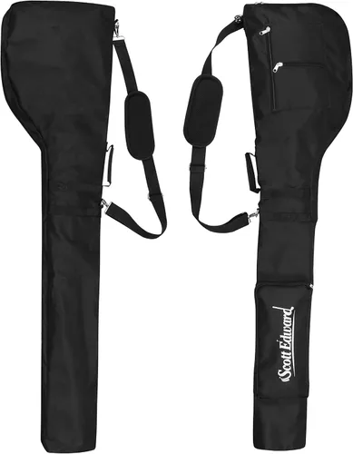 Miniatura 3 de Scott Edward Foldable Golf Club Carry Bag, Portable Sunday Pencil Bag, Lightweight Waterproof Training Case, Holds 7-12 Clubs