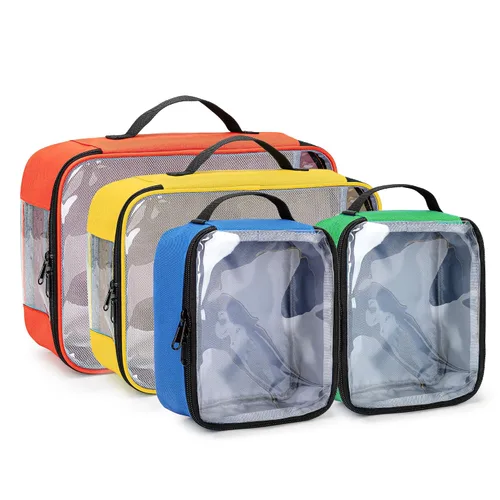 Miniatura 8 de Rexmica Bolsa organizadora de almacenamiento de juguetes de 4 piezas, estuche organizador de viaje para bloques de construcción, muñecas