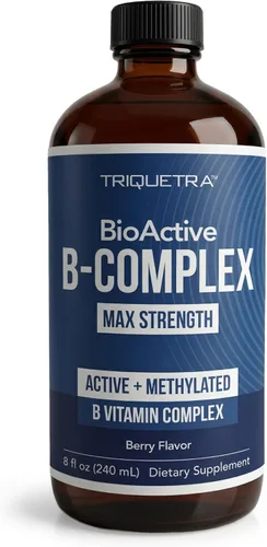 BioActive Complejo de vitamina B, listo para el flujo sanguíneo, complejo B metilado, con metilfolato, 3 formas bioactivas de B12, BenfoPure® B1 y