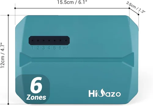 Miniatura 8 de Controlador de aspersor inteligente de 6 zonas, controlador de riego WiFi para interiores, APP gratuita, compatible con sensor de lluvia, ajuste