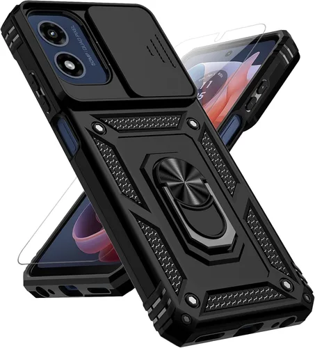Miniatura 13 de Funda para Moto G 5G 2023 con cubierta deslizante para cámara y protector de pantalla HD [grado militar de 16 pies probada en caídas] Funda Azul