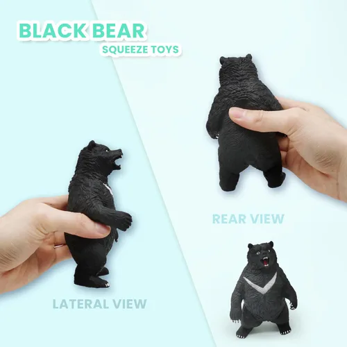 Miniatura 3 de ZTATU Pelotas antiestrés de oso negro para adultos (1 unidad) juguetes esponjosos para niños, bolas sensoriales, juguetes sensoriales para niños
