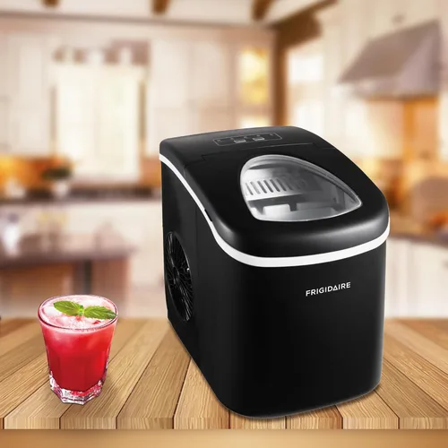 Miniatura 2 de FRIGIDAIRE EFIC101-BLACK - Máquina para hacer hielo para encimera, 26 libras, tamaño de cubo de hielo ajustable, máquina portátil de cubitos de Negro