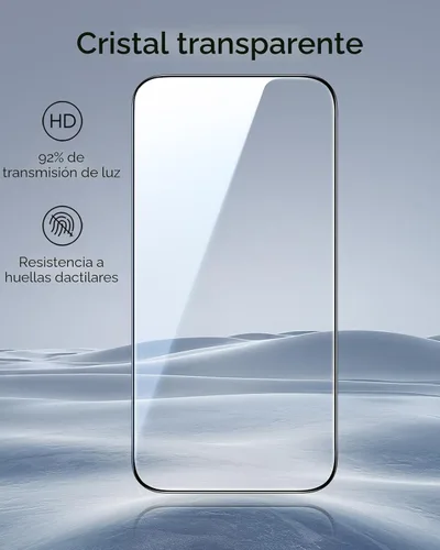 Miniatura 7 de ESR Paquete de 3 protectores de pantalla para iPhone 17 Pro Max, grado militar a prueba de roturas, dureza 9H, vidrio templado de cobertura completa
