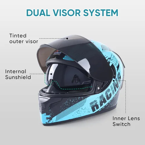Miniatura 5 de Full Face Motorcycle Helmets for Adults Men and Women with Internal Tinted Visor