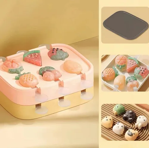 Miniatura 7 de Paquete de 2 moldes para paletas para niños, 6 piezas de silicona para hacer helados, moldes de helado congelados, accesorios de cocina, leche