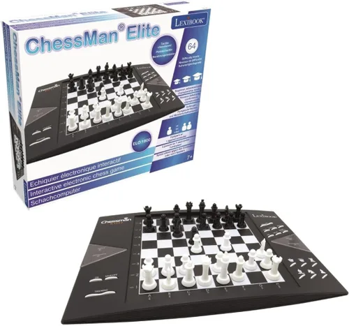 Miniatura 10 de Lexibook, Juego de ajedrez electrónico de viaje, 32 piezas, 64 niveles de dificultad, 1 a 2 jugadores, juego de estrategia, juego de mesa familiar
