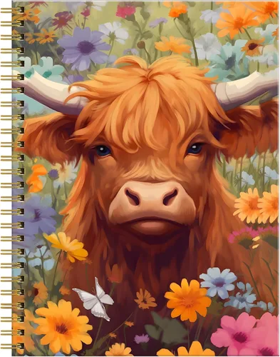 Miniatura 7 de Cuaderno de espiral para mujer, cuadernos universitarios A5 de 6 x 8.4 pulgadas, 120 páginas rayadas con papel grueso de alta calidad, perfecto