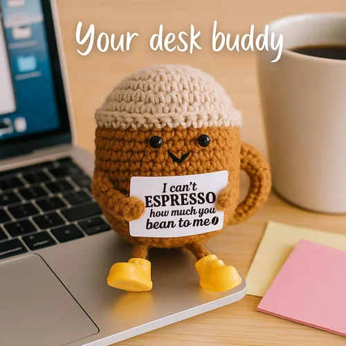 Miniatura 3 de Regalos de graduación, regalo de cumpleaños para ella, él, mujeres, hombres, novia, novio, taza de espresso de ganchillo positivo, lindo regalo