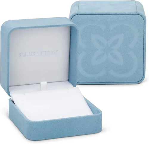 Miniatura 8 de Charles & Colvard Pendientes de tuerca de corte redondo de moissanita creada para mujer, cultivados en laboratorio, oro blanco sólido de 14 quilates