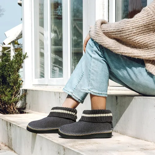 Miniatura 2 de EverFoams Pantuflas cómodas de espuma viscoelástica para mujer con suela de goma para interiores y exteriores