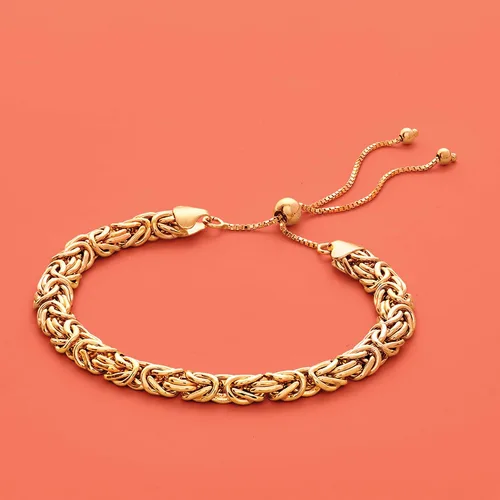 Miniatura 6 de Ross-Simons Pulsera Bolo bizantino de oro amarillo de 14 quilates, Oro, no conocido