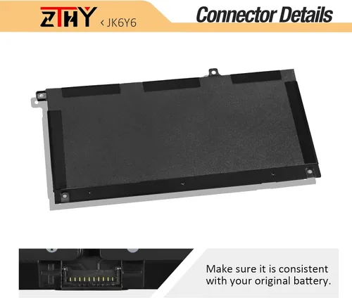 Miniatura 4 de JK6Y6 - Batería de repuesto de 40 Wh para Dell Latitude 3410 3510 3120 3140 Vostro 5300 5401 5501 Inspiron 5300 5401 5408 5402 5509 5409 5508 54000