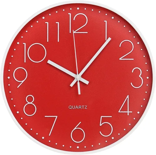 Miniatura 21 de Reloj de pared sin tictac, silencioso, moderno, simple, redondo, decoración, reloj de pared de cuarzo con esfera estereoscópica para el hogar
