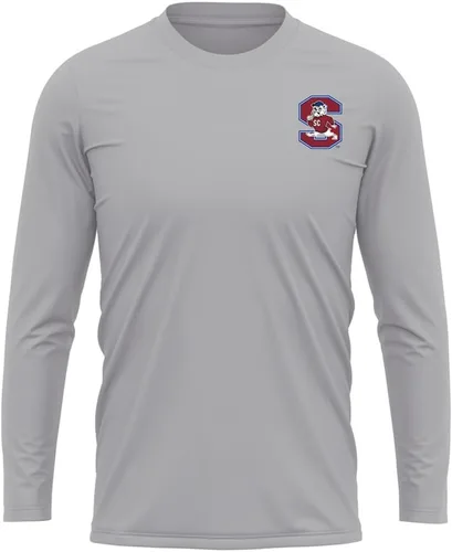 Miniatura 368 de Camisa deportiva de manga larga oficial de la NCAA Collegiate para hombre, con logotipo en el pecho izquierdo, colección Athletic Heather