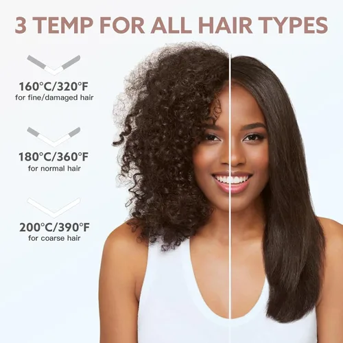 Miniatura 3 de webeauty - Cepillo alisador de pelo inalámbrico, [iones negativos de 656.2 ft], cepillo alisador portátil para mujeres, alisador de calentamiento