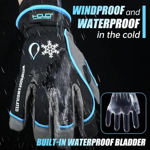 Miniatura 2 de HANDLANDY Winter Work Gloves, 3M Thinsulate Waterproof Insulated Glove for Men Women