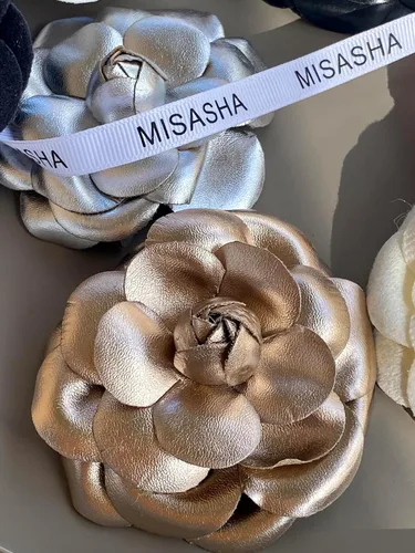 Miniatura 8 de Vintage Style Elegant Camellia Fabric Flower Brooch Pin Scarf Bridal Dress Wedding Accessories Jewelry Gift