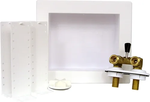 Miniatura 11 de Oatey 38542 Quadtro Caja de salida para lavadora F1807 PEX Pieza de cola, giro de 1/4 pulgadas con martillo de agua, cubo de 2 pulgadas, latón