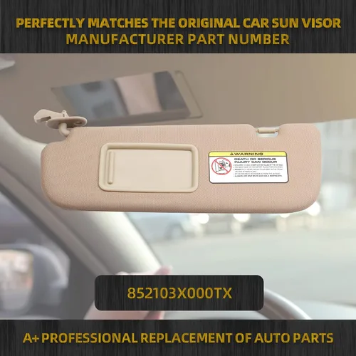 Miniatura 2 de Dasbecan - Visera solar beige para el lado del conductor izquierdo compatible con Hyundai Elantra 2011 2012 2013 2014 2015, reemplaza 852103X000TX