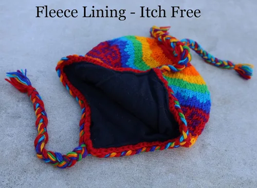 Miniatura 6 de KayJayStyles Rainbow Nepal - Gorro de lana para esquí, diseño de arcoíris