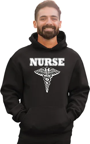 Miniatura 2 de Go All Out Sudadera con capucha con logotipo de enfermera para hombre y mujer
