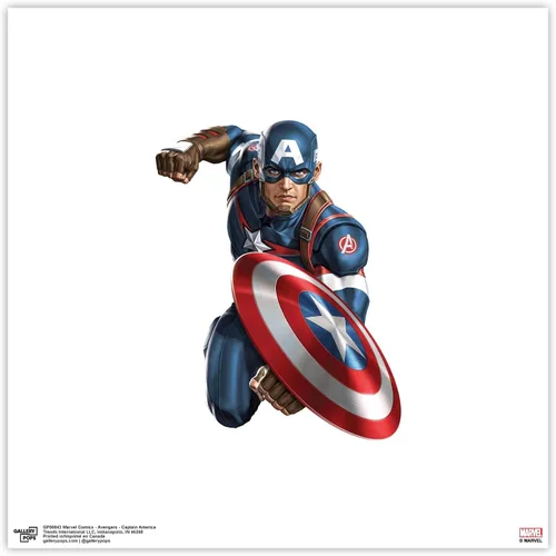 Miniatura 10 de Trends International Gallery Pops Marvel Comics Avengers - Póster de pared de Capitán América, 12 x 12 pulgadas, versión enmarcada en negro Versión