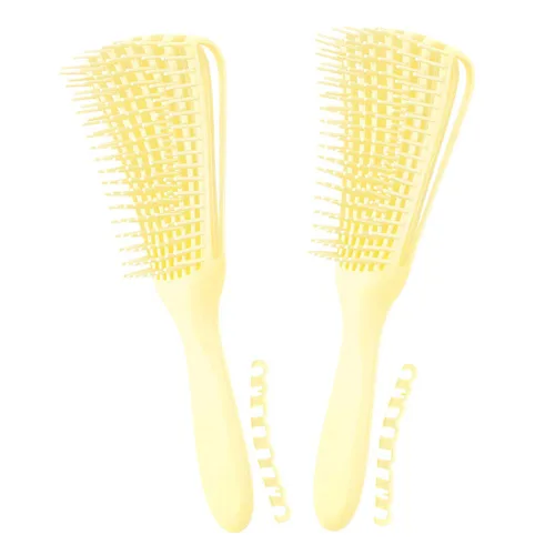 Miniatura 24 de Cepillo para el cabello, cepillo desenredante para cabello afroamericano/africano texturizado 3a a 4c rizado