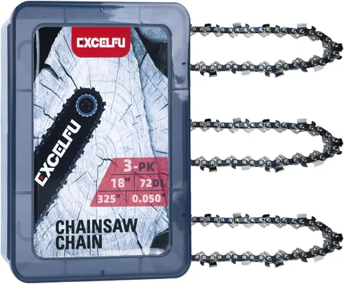 Miniatura 14 de Cadena de motosierra de 8 pulgadas para Greenworks Earthwise Craftsman Remington Chicago Kobalt Portland paquete de 3 unidades de 8 pulgadas 3/8