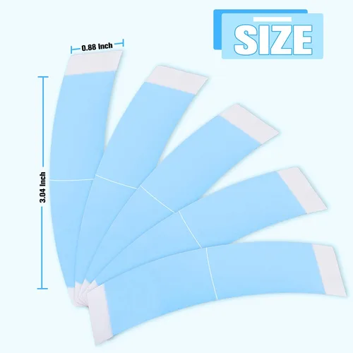 Miniatura 4 de 48 piezas de cinta frontal de encaje para peluca, cinta adhesiva transparente tipo tupé, impermeable de doble cara, cabello curvo en C, agarre