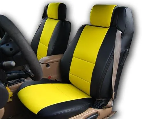 Miniatura 10 de Iggee Chrysler Sebring 1996 ~ 2000 convertible de cuero artificial Exact Original Fit 2 fundas de asiento delantero – asientos laterales del Beige