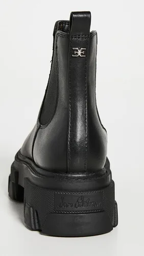 Miniatura 3 de Sam Edelman Daelyn - Botines de combate con tacón grueso y punta redondeada, color rojo