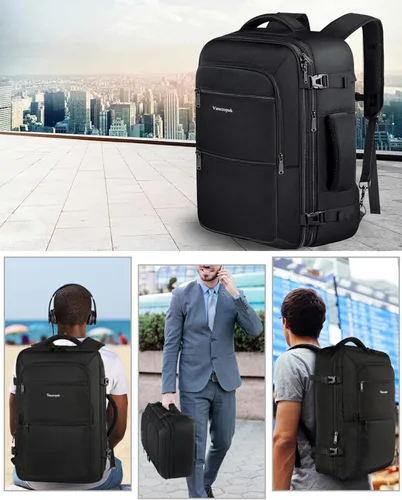 Miniatura 9 de Vancropak Mochila de mano de 13.2 gal, expandible, extragrande, aprobada para viajar en avión, resiste el agua, maleta, ligera, fin de semana